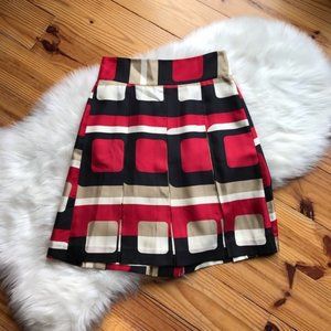 Banana Republic Black and Red Geometric Skirt 4